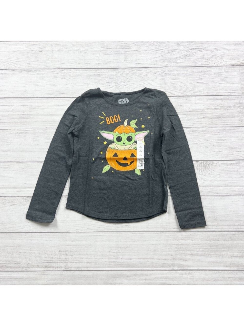 Star Wars Jumping Beans Girls Long Sleeve Halloween T-Shirt Pumpkin NWT 7